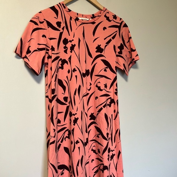 Marimekko Cotton Floral Pink Maxi Dress - Picture 2 of 6